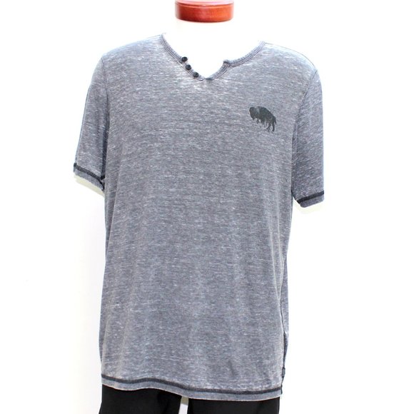 Buffalo David Bitton Burnout Gray T Shirt Men's Size XL - Picture 1 of 9